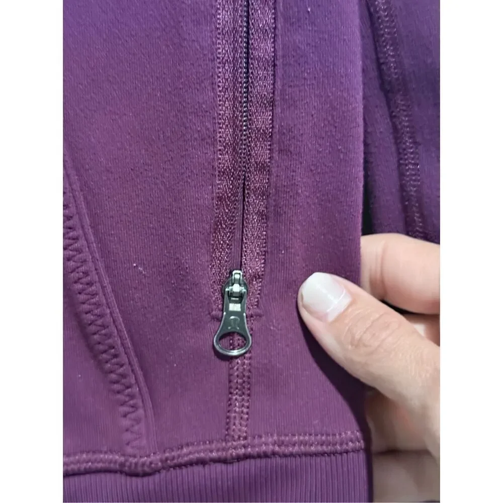 Lululemon Plum Asana Long Sleeve Relaxed Fit Yoga Gym Jacket Women's